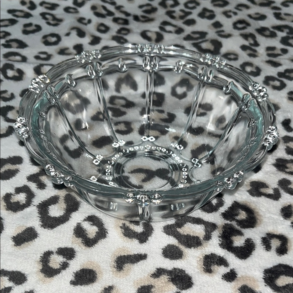 Elegant Vintage Glass Candy Bowl